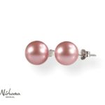 Perle øreringe - Pink