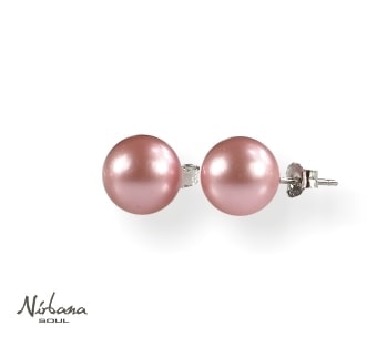 Perle øreringe - Pink